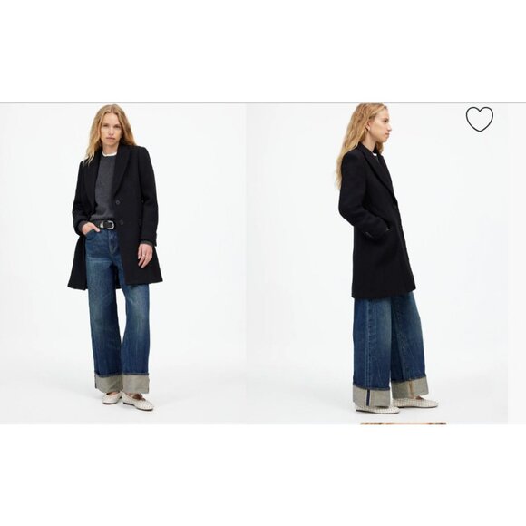 Madewell Womens $298 Blazer Coat in Insuluxe Fabric Black Size 14 NT120 - Picture 2 of 11